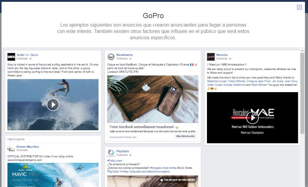 anuncios similares por categoria de gustos
