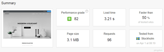 test de velocidad weebly pingdom