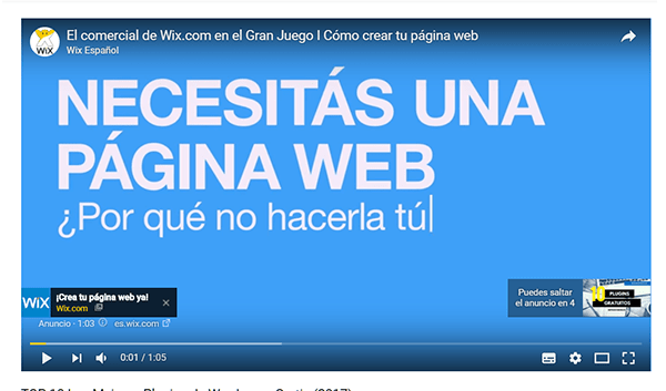 publicidad antes del video en youtube